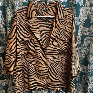Animal print blouse